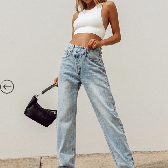 Princess Polly Criss Cross Jeans - Picture 2 of 2